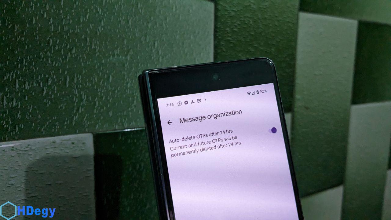 HDegy | حذف رسائل OTP تلقائيًا على Android HDegy | حذف رسائل OTP تلقائيًا على Android