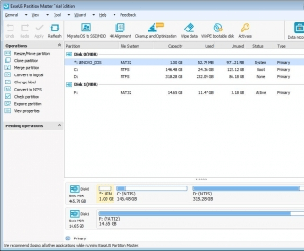 Screenshot of EaseUS Partition Master