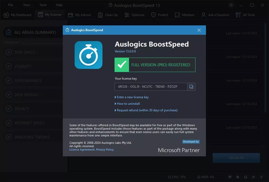 HDegy | برنامج Auslogics BoostSpeed Pro v13.0.0.8: الحل الأمثل لتسريع وتنظيف جهازك