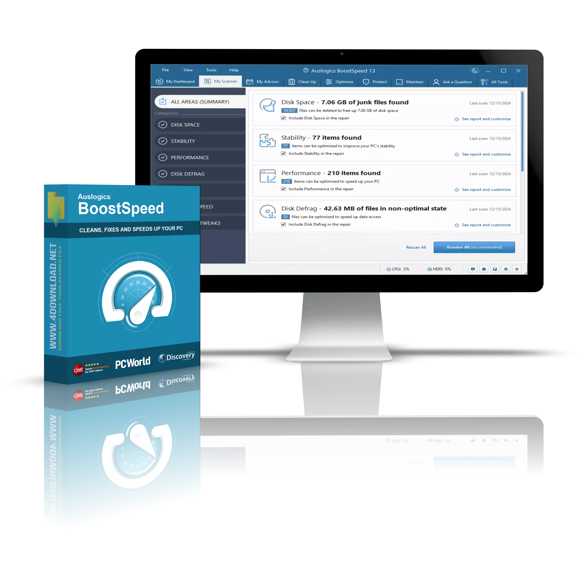 HDegy | برنامج Auslogics BoostSpeed Pro v13.0.0.8: الحل الأمثل لتسريع وتنظيف جهازك