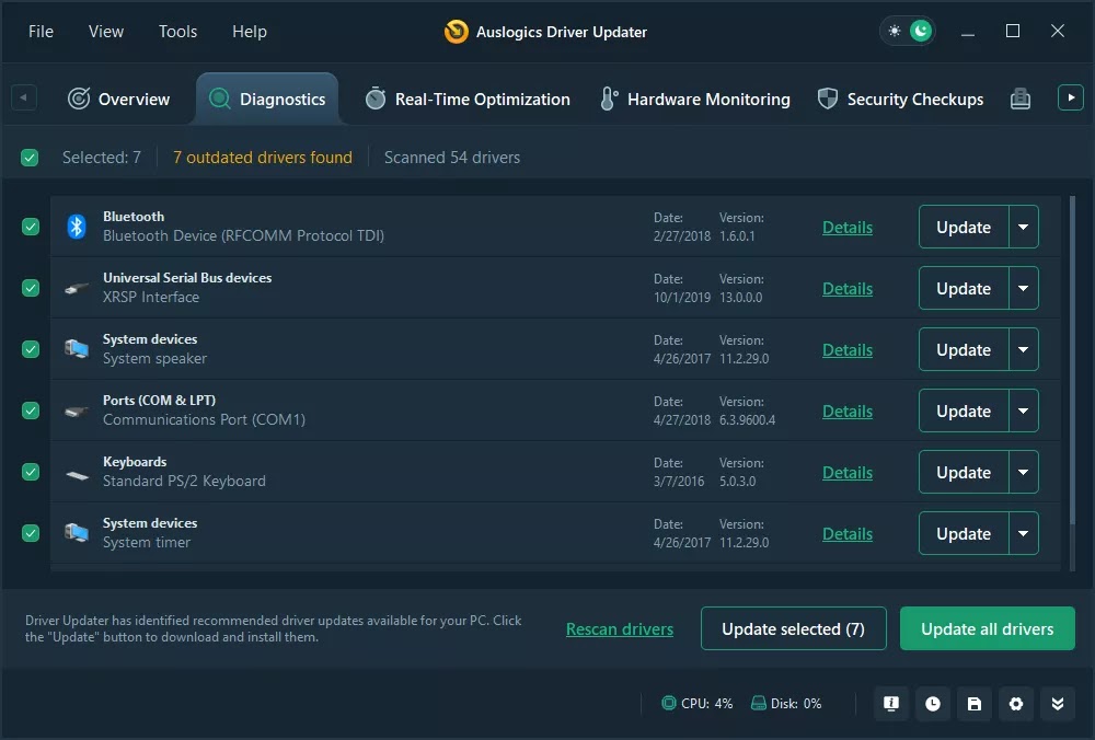 HDegy | برنامج Auslogics Driver Updater v2.0.1.1: الحل الأمثل لتحديث تعريفات جهازك