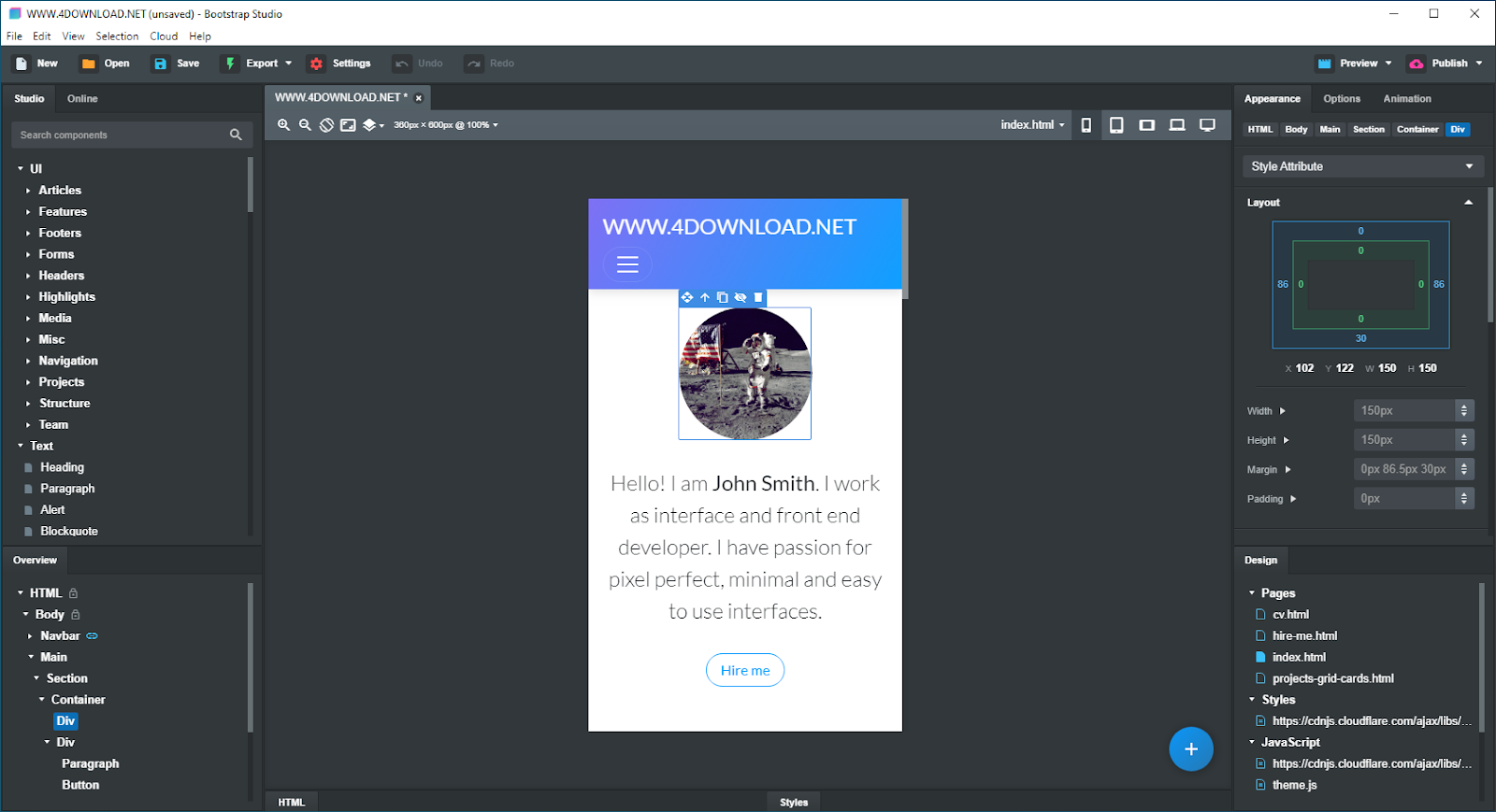 HDegy | برنامج Bootstrap Studio Professional v7.0: الأداة المثلى لتصميم مواقع الويب الحديثة