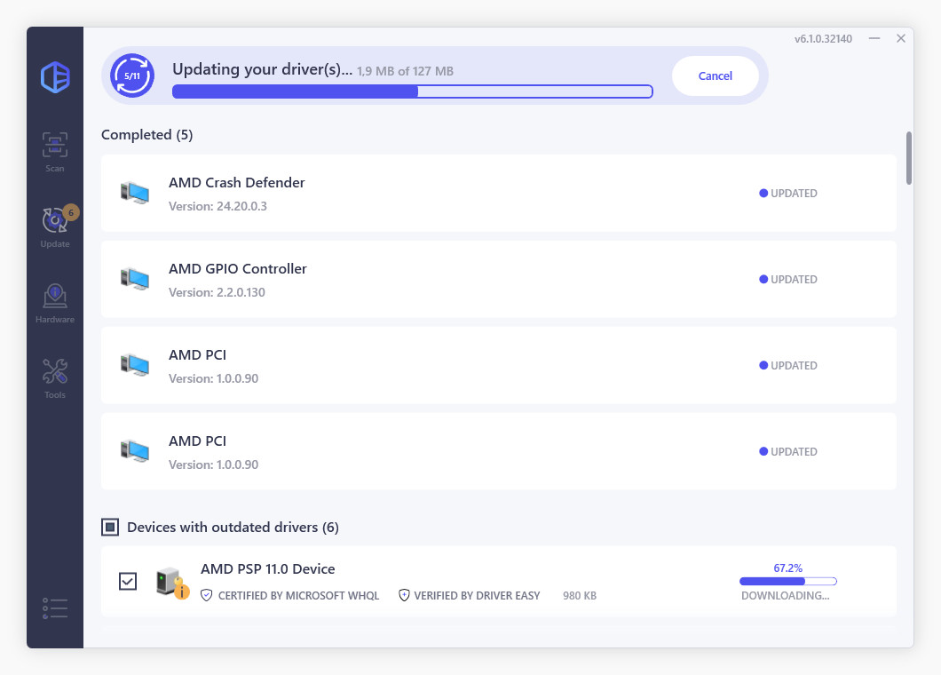 HDegy | برنامج DriverEasy PRO v6.1.1 Build 29776: الحل الأمثل لتحديث تعريفات جهازك